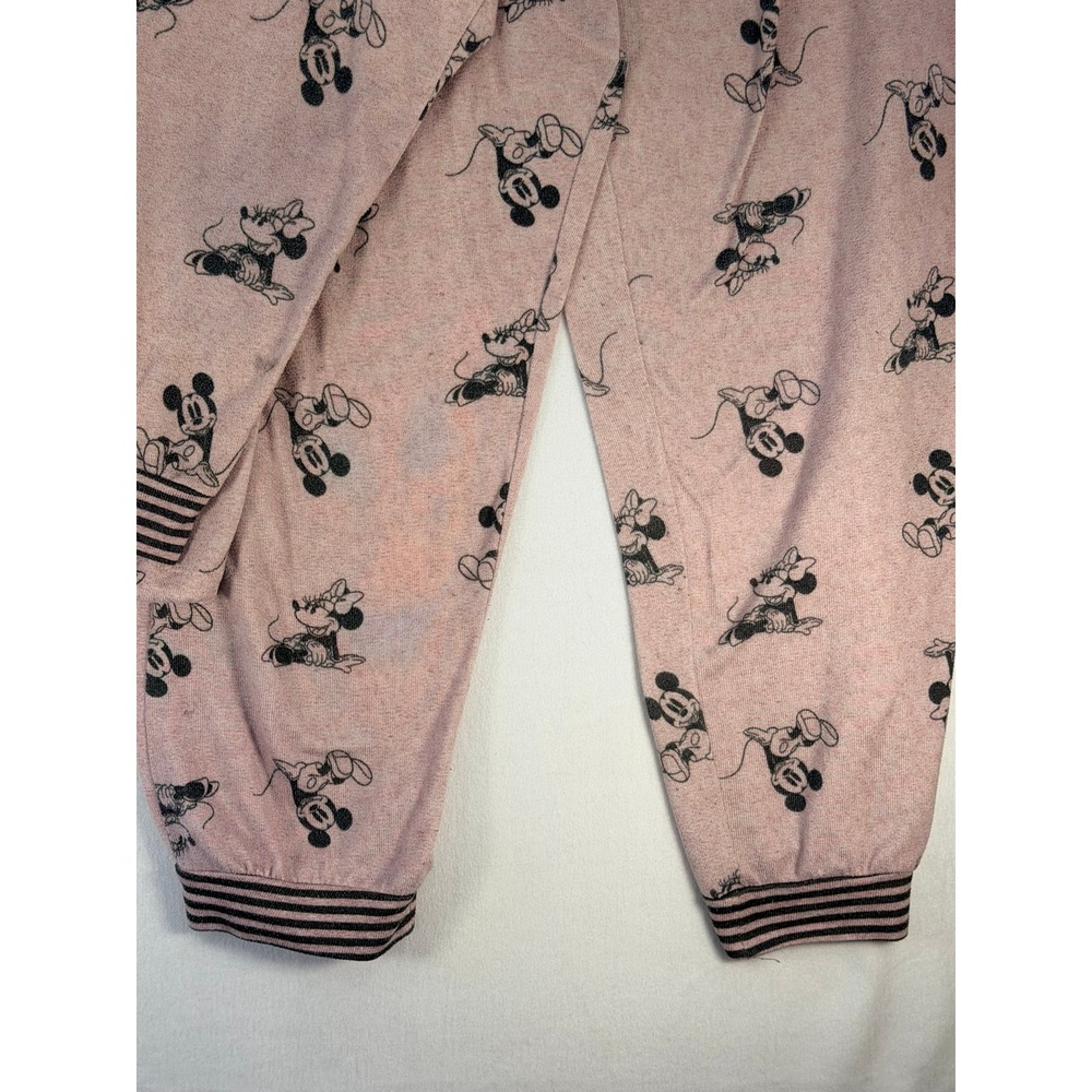 Disney Mickey Minnie Mouse Pajama Set Pink Lounge Joggers Top Womens L XL - Picture 14 of 15